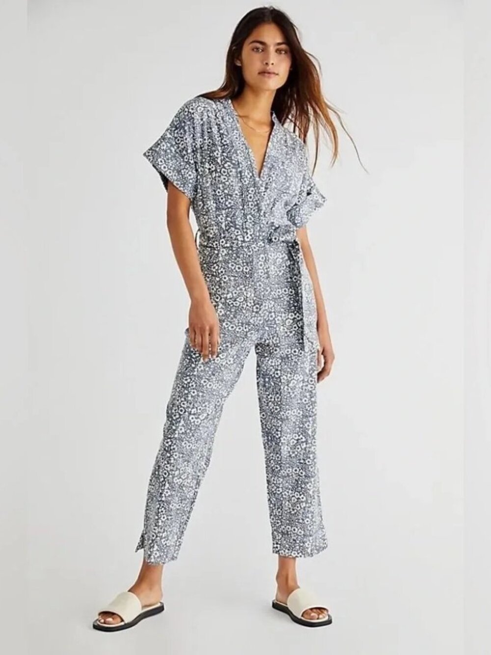 FREE PEOPLE X CLEOBELLA TOMINAGA WIDE LEG JUMPSUIT | SIZE M |